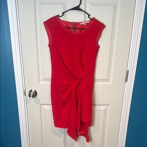 RACHEL Rachel Roy Red Ruched Sheath Dress